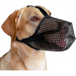 Adjustable Dog Muzzle With Soft Mesh Cover