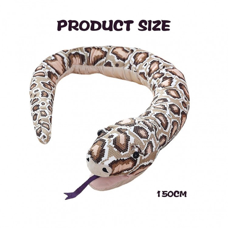 1.5m Snake Plush Funny Toy Realistic Animal Stuffed Pillows