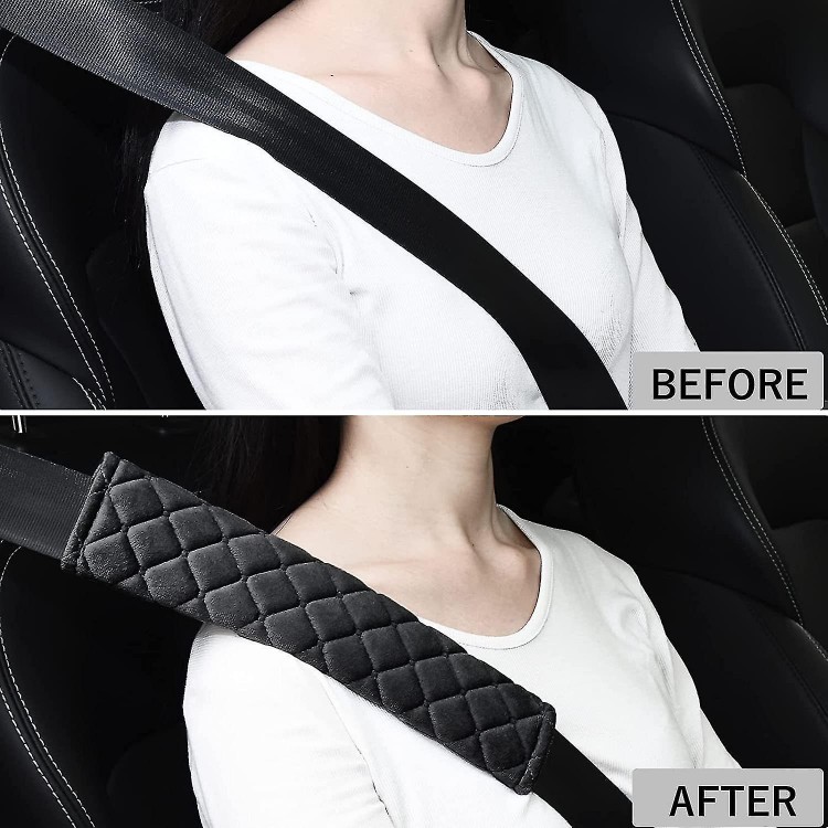 2 Pack Car Seat Belt Protector Seat Belt Cushion Auto Seat Comfort Pads Travel Package