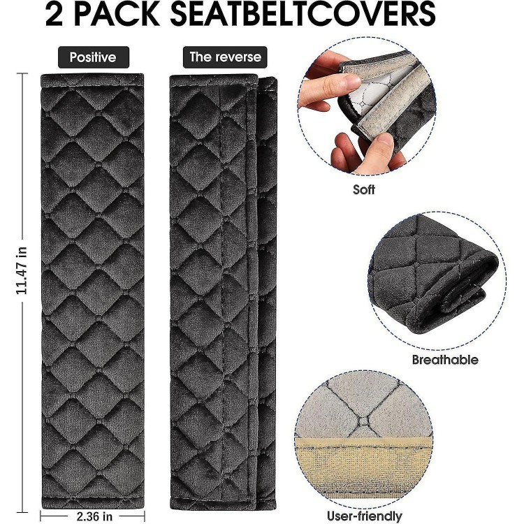2 Pack Car Seat Belt Protector Seat Belt Cushion Auto Seat Comfort Pads Travel Package