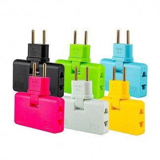 Rotatable EU Plug Converter 3-in-1 Outlet Extender  - Compact Mini