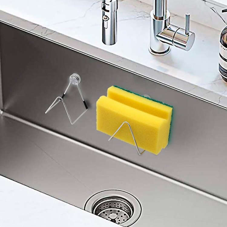 Magnetic Sponge Holder for Sink - Kitchen Utensil Holder with Dishcloth Holder (Dimensions: 6 x 6 x 5.5cm)