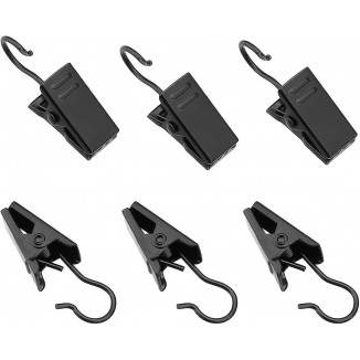 100 Pack Stainless Steel Curtain Clip Party Hanging Lights Wire Holder For Photos, Arts Crafts And Outdoor Activities Supplies (black)