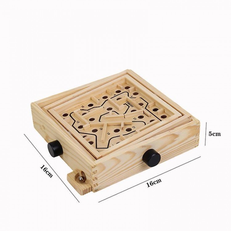 Wooden Labyrinth Game Balance Keeping Desktop Group Play Classic Puzzle Game Toy For Kids And Adults