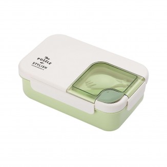 Lunch Container with Lid Double Layers Microwave Safe Dinnerware Silicone Well Bento Box