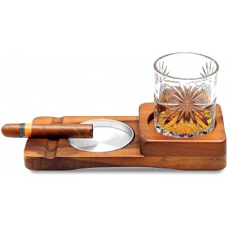 Wooden Cigar Ashtray Coaster - Stylish and Functional Cigar Ashtray