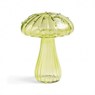 Creative Glass Flower Vase Delicate Mushroom-Shaped Hydroponic Plant Pot for Trendy and Elegant Decor