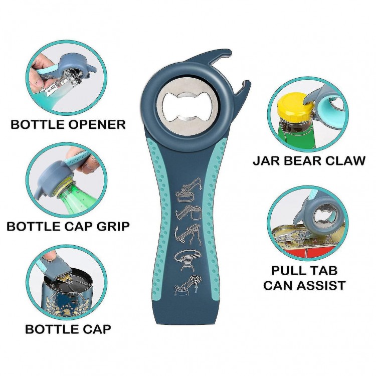 Jar Opener For Weak Hands Light Blue Fashion Design Bottle Opener For Seniors With Arthritis Tool