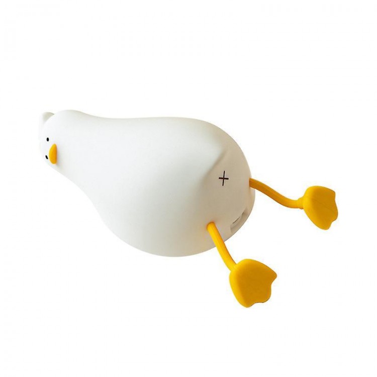 LED Lying Flat Duck, 3-Level Dimmable Nursery Light, Cute Silicone Duck Shape Nightlight