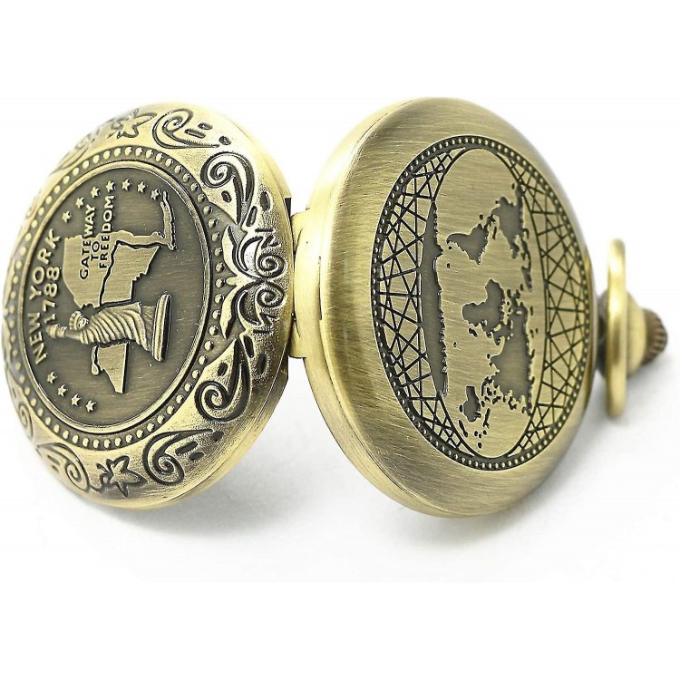 Antiqued Finish Pocket Compass with Chain - Classic Collection for Hiking, Camping, and Outdoor Adventures