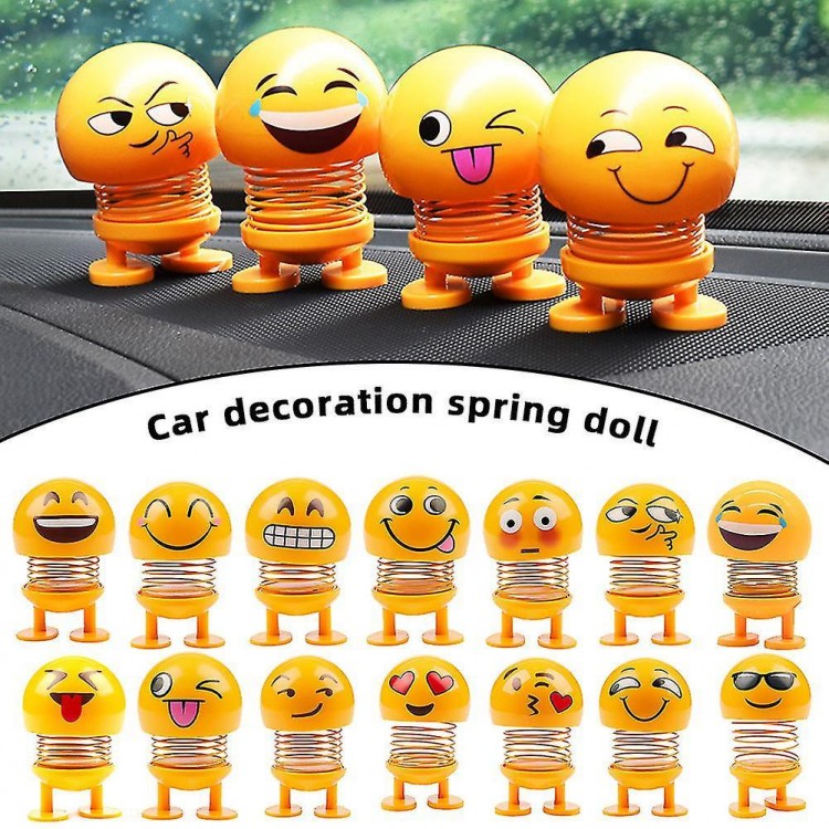 Personalized Car Spring Shaking Head Doll - Springs Dancing Figure Toy for Car Dashboard Ornament