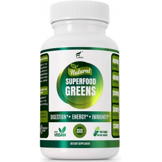 Organic Vegan Super Greens Capsules With Ashwagandha - Immune Support