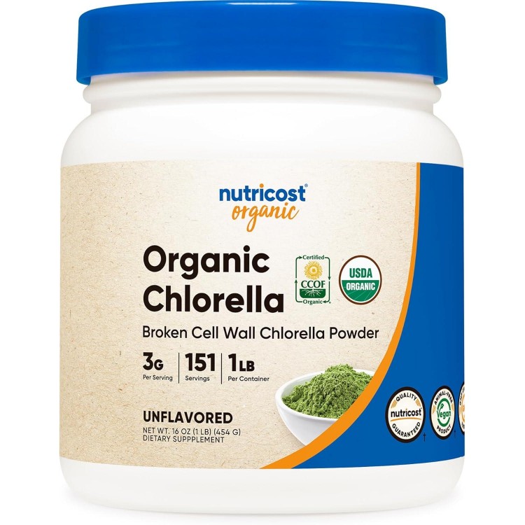 Nutricost Organic Chlorella Powder 16oz (1LB) - 3g Per Serving