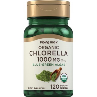 Piping Rock Chlorella | 1000mg | 120 Tablets | Blue-Green Algae