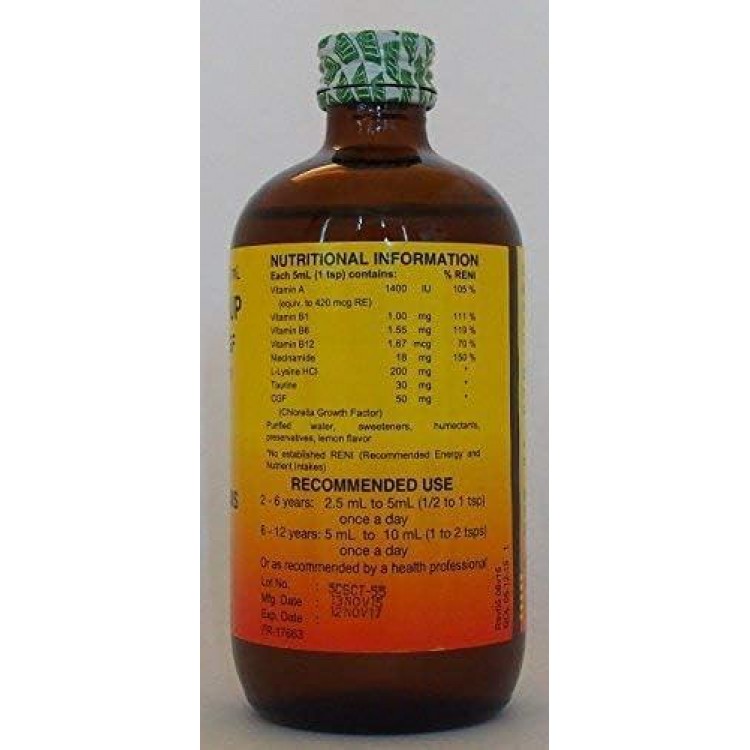 CHERIFER Syrup with Chlorella Growth Factor, Taurin & Lysine