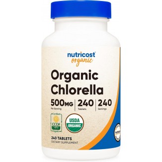 Nutricost Organic Chlorella 500mg, 240 Tablets - Gluten Free, Non-GMO