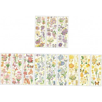 12 Sheets Hot Stamping Sticker Notebook Decals