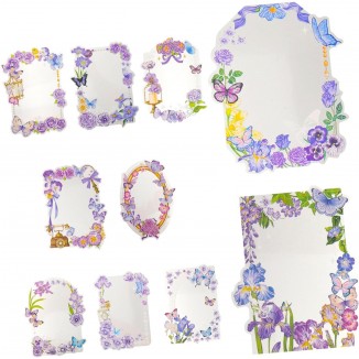 10 Sheets Floral Decal Stickers Picture Frame Decals Craft Sticker