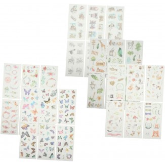 10 Sheets Flower and Bird Animal Stickers Photo Album Decals