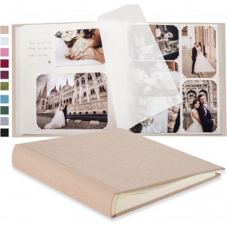 Large DIY Scrapbook Photo Album 100 pages with Writing Space for 3x5 4x6 5x7 6x8 8x10 Pictures