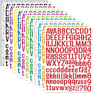 1512 Alphabet Stickers 12 Sheets Alphabet Stickers