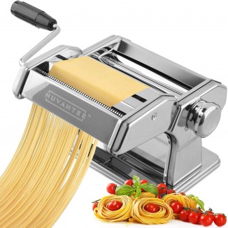 Nuvantee Pasta Maker Machine, Manual Hand Press, Adjustable Thickness Settings, Noodles Maker