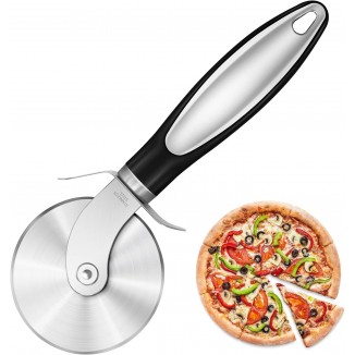 Kitchen Large Pizza Cutter Wheel, Stainless Steel Pizza Slicer, Sharp Blade Pizza Wheel