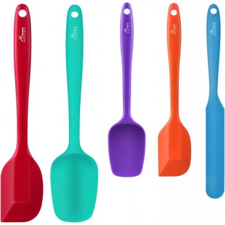 Food Grade Silicone Rubber Spatula Set for Baking, Cooking, and Mixing High Heat Resistant