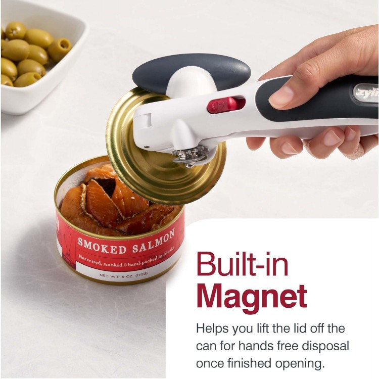 Can Opener - Manual Can Opener with Locking Mechanism - Safe Magnetic Can Opener - Easy-to-Turn Can Opener