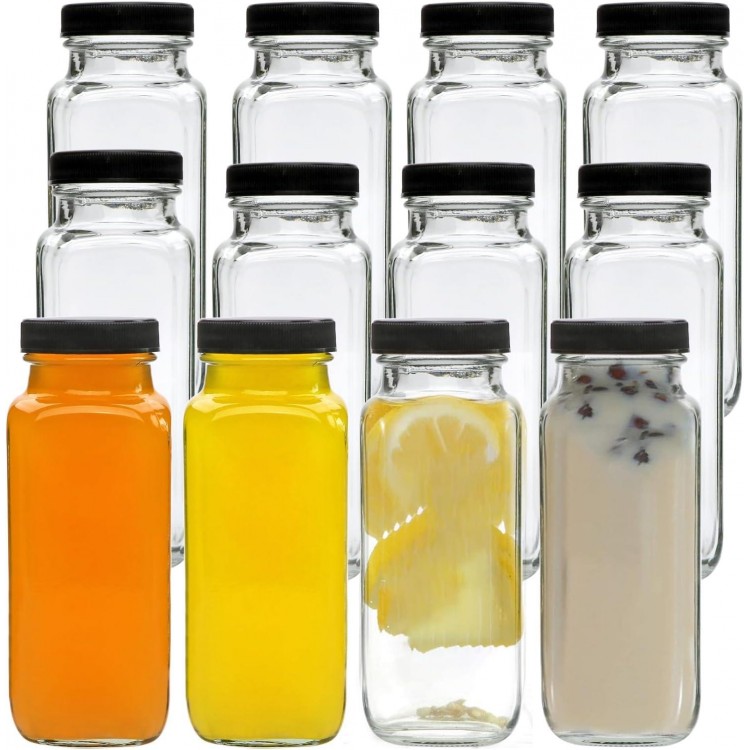 Reusable Glass Drinking Bottles for Juicing,Hot Sauce,Kombucha,Ginger Jar,Potion,Oil,Milk Bottles,Whiskey,Portable Travel Bottle