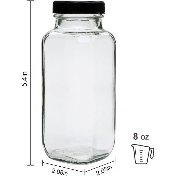 Reusable Glass Drinking Bottles for Juicing,Hot Sauce,Kombucha,Ginger Jar,Potion,Oil,Milk Bottles,Whiskey,Portable Travel Bottle