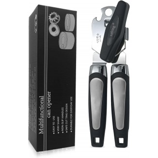 Can Opener Manual, Handheld Strong Heavy Duty Stainless Steel Can Opener, Comfortable Handle, Sharp Blade Smooth Edge