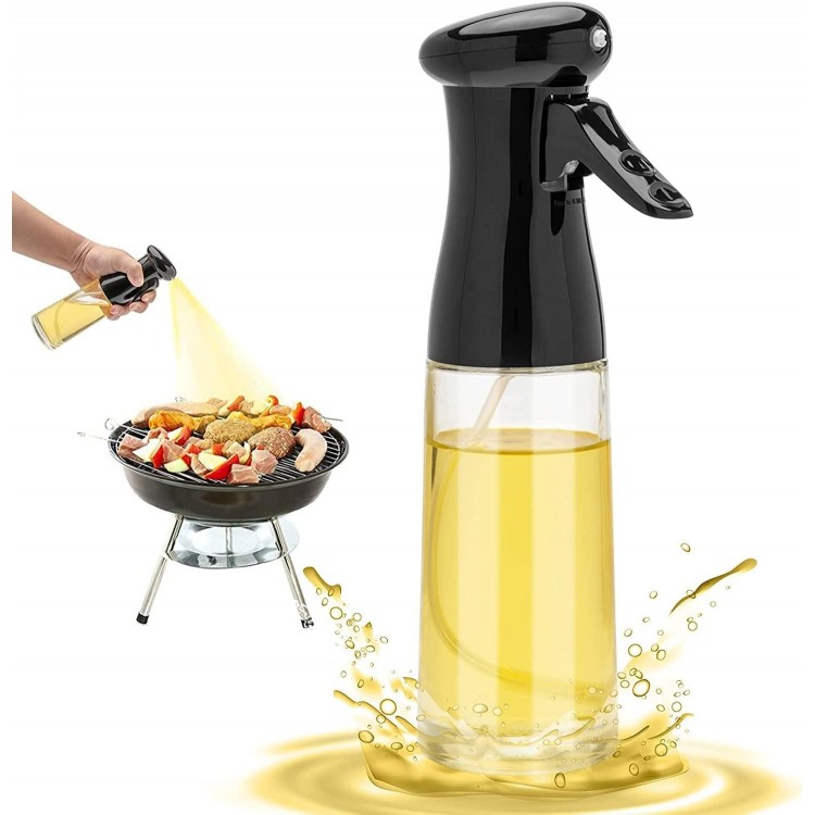 Mister, Refillable Food Grade Oil Vinegar Spritzer Sprayer for Air Fryer,Salad,Baking,Grilling, Frying (Black, Pack of 1)