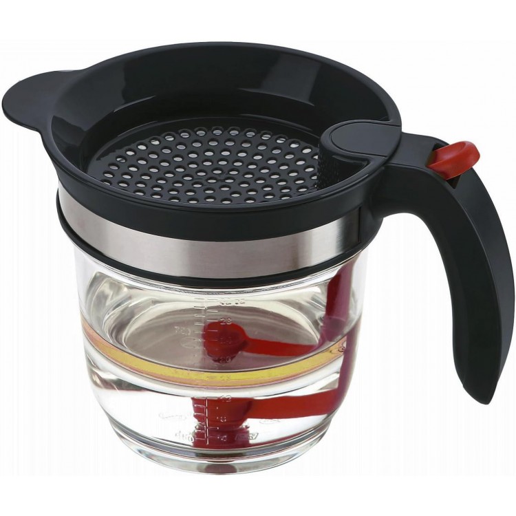 Fat Separator for cooking, 4 Cups Plastic Fat Strainers