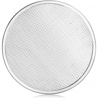 New Star Foodservice 50677 Restaurant-Grade Aluminum Pizza Baking Screen, Seamless, 12-Inch