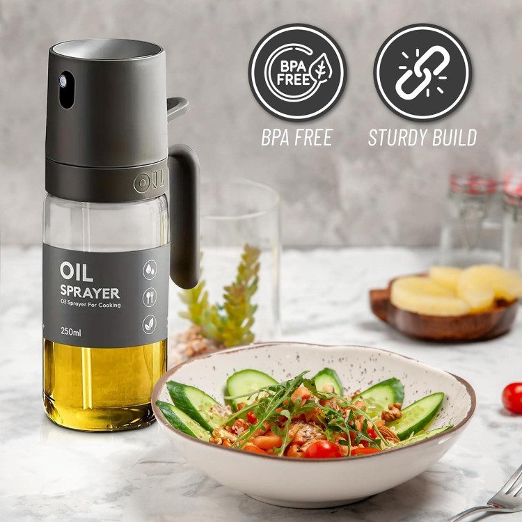 250ml Olive Oil Spray Bottle for AirFryer, Salad, BBQ, Kitchen Baking, Roasting