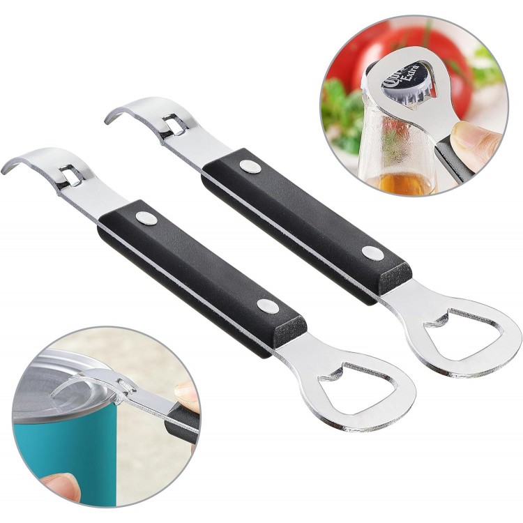 Can Opener Manual,  Stainless Steel Can Punch Bottle Opener, 2 in 1 Multifunctional Can and Beer Opener