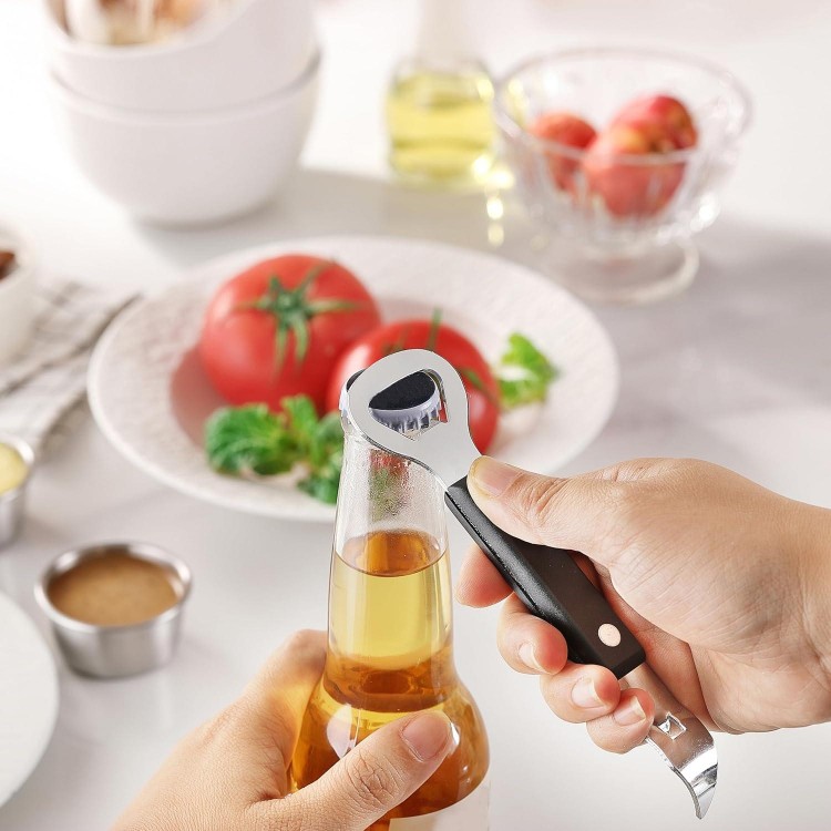 Can Opener Manual,  Stainless Steel Can Punch Bottle Opener, 2 in 1 Multifunctional Can and Beer Opener