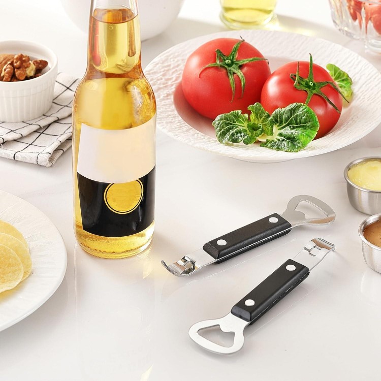 Can Opener Manual,  Stainless Steel Can Punch Bottle Opener, 2 in 1 Multifunctional Can and Beer Opener