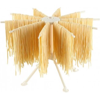 Ourokhome Collapsible Pasta Drying Rack, Plastic Foldable Homemade Fresh Spaghetti Stand Dryer Noodle Hanger