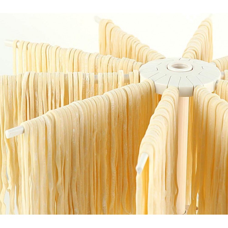 Ourokhome Collapsible Pasta Drying Rack, Plastic Foldable Homemade Fresh Spaghetti Stand Dryer Noodle Hanger