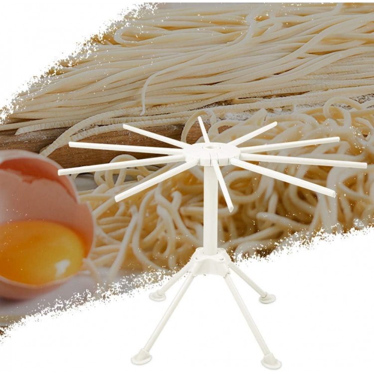 Ourokhome Collapsible Pasta Drying Rack, Plastic Foldable Homemade Fresh Spaghetti Stand Dryer Noodle Hanger