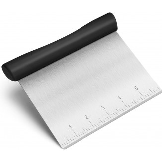 Bench Scraper, Stainless Steel Dough Scraper, Pastry Scraper, Pizza and Dough Cutter Multi-Purpose Scraper/Chopper