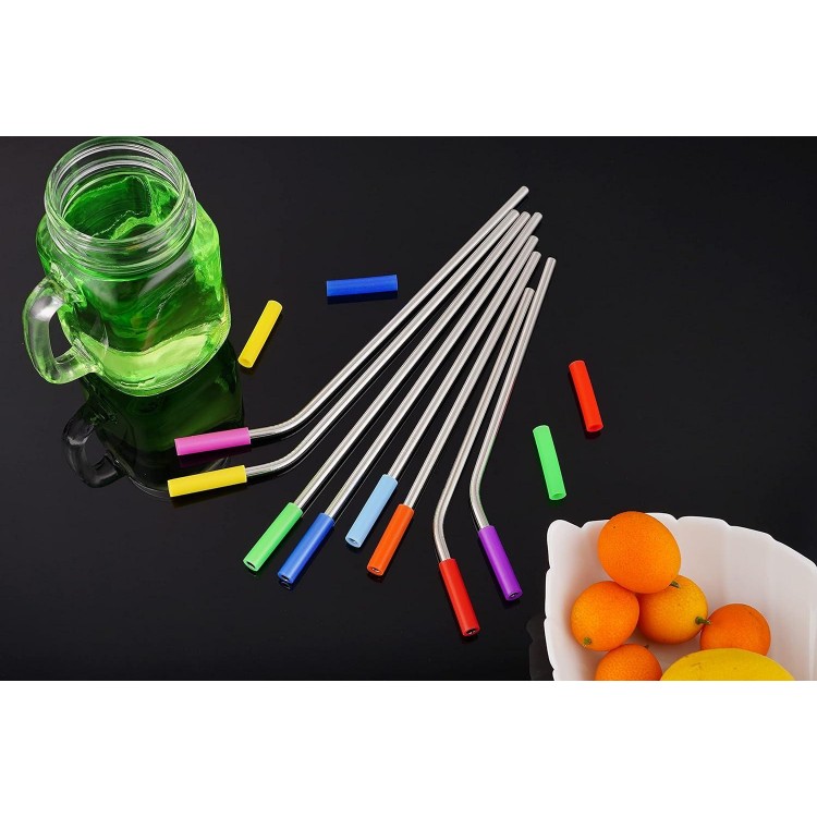 20 Pack Reusable Stainless Steel Metal Straws