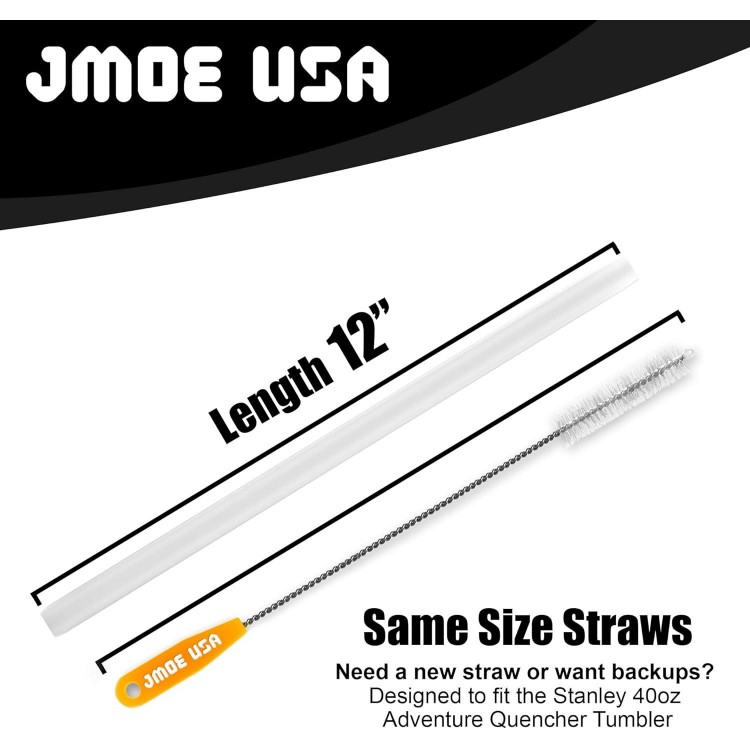 12 Straws for Stanley 40oz Adventure Quencher FlowState H2.0