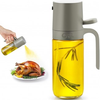 Versatile Olive Oil Spray Bottle for Cooking - 250ml/8.3oz Oil Spritzer for Air Fryer, Salad, Grilling, Roasting, Baking Essentials