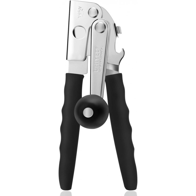 Commercial Can Opener,  Hand Crank Can Opener Manual Heavy Duty with Comfortable Extra-long Handles, Oversized Knob