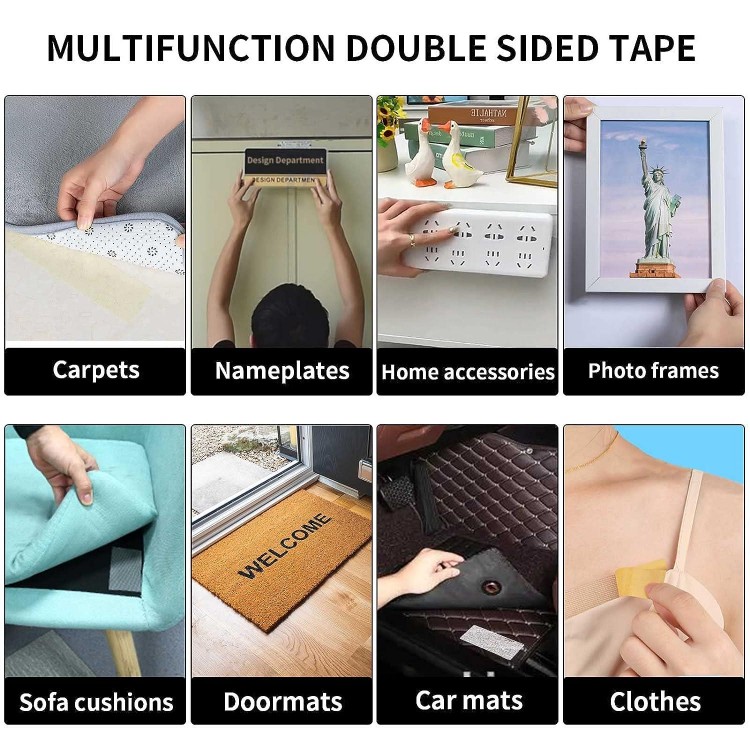 Birllaid Fabric Tape Multifunctional Double Sided Tape,Clear Tape