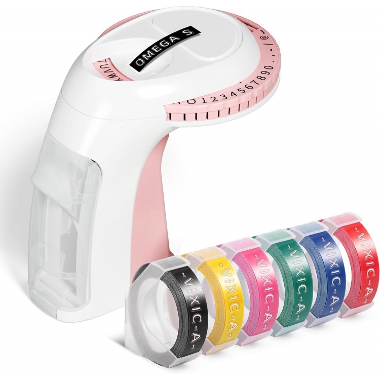 Embossing Label Maker, Embossing Label Maker Machine with 6 Tapes