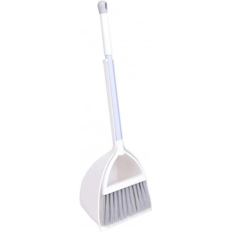 Mini Broom&Dustpan, Home&Kitchen Sweeping for Kids(White+Gray)